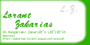 lorant zakarias business card